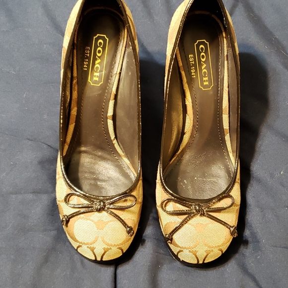 Coach Signature Iyana monogram wedge platform 7.5 - Picture 2 of 8